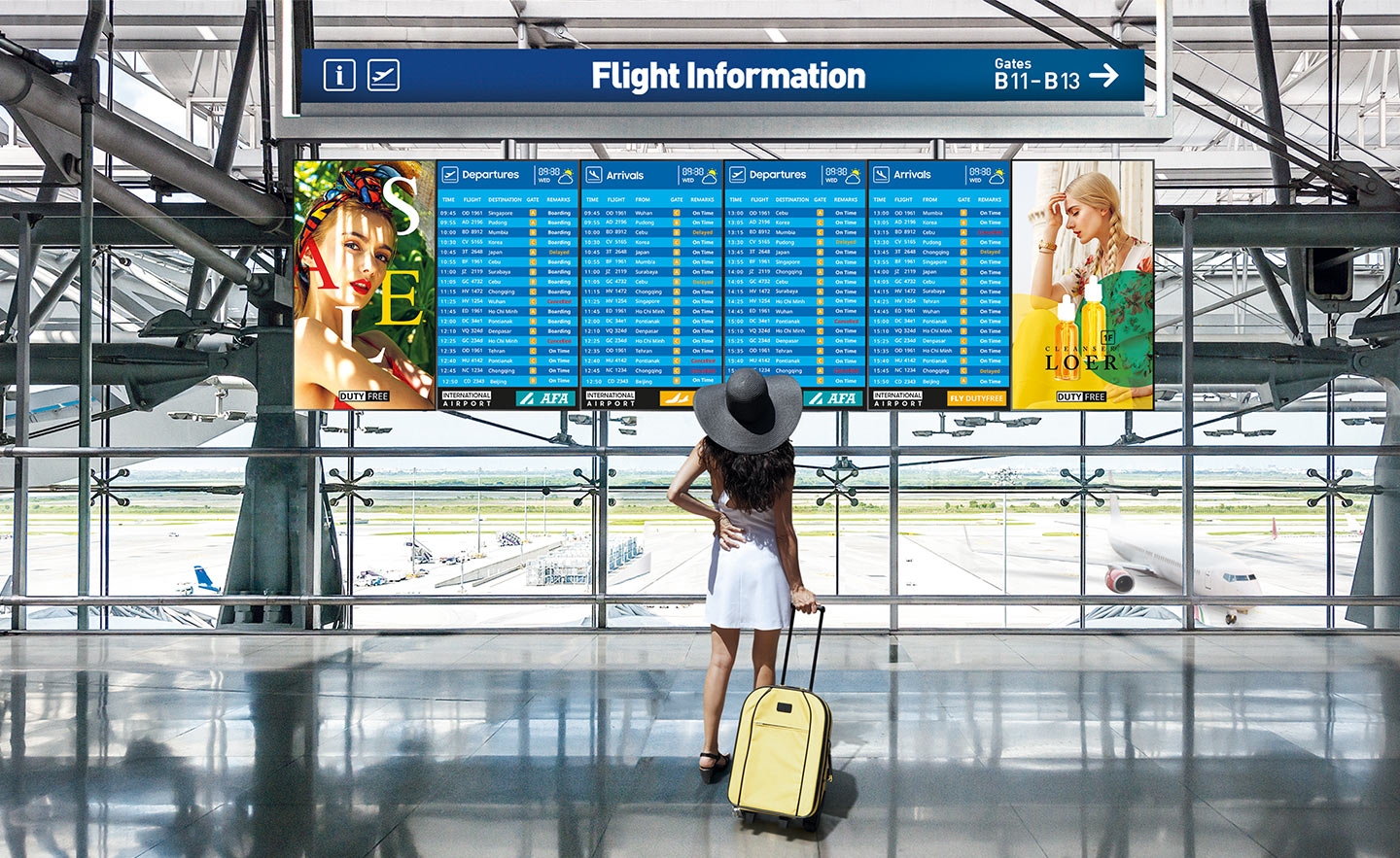 Digital Menu Board used in Airport