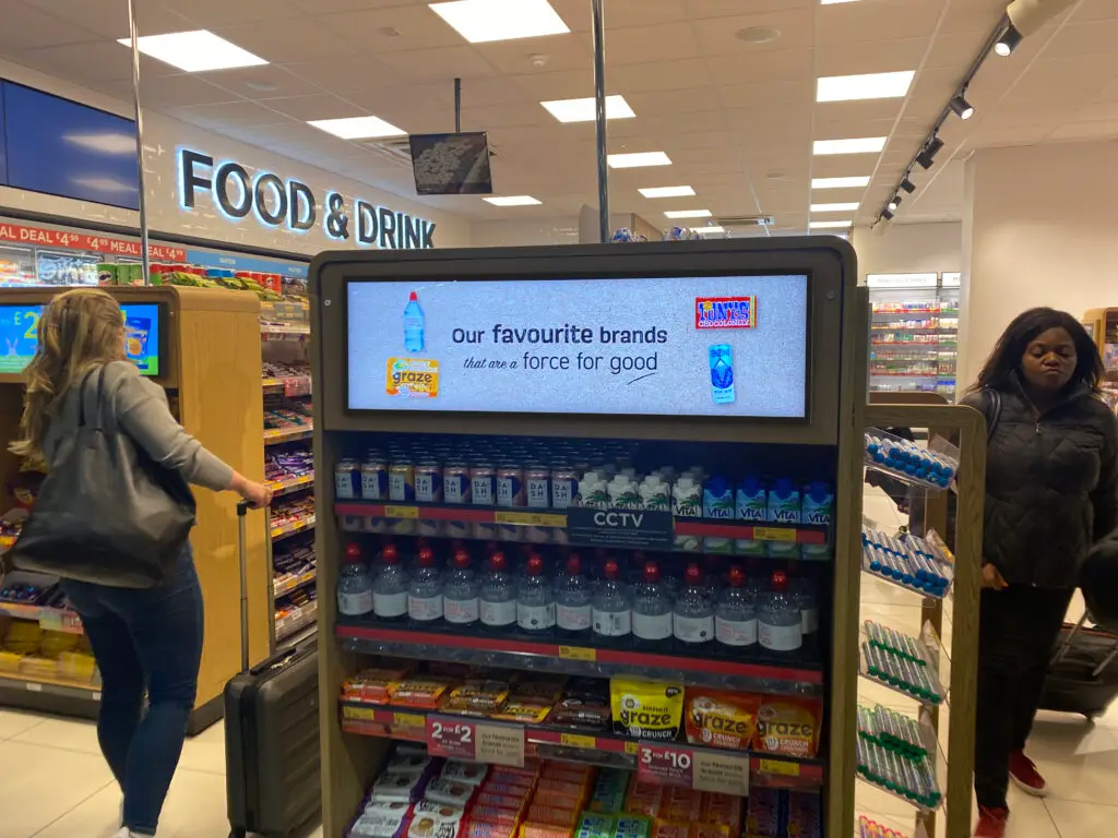 Stretched Display on Supermarket Shelf